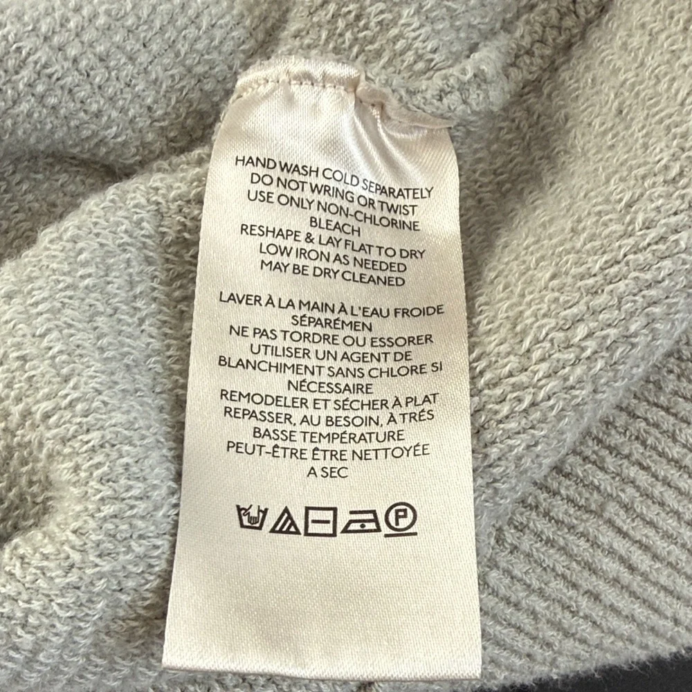 Free People Light Gray Turtleneck Sweater Women’s Size Large Cozy Knit - Picture 4 of 8